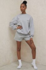 House of CB одећу 68JT1005 Ауден сиви шортс од дреса - Image 7