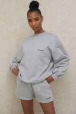 House of CB одећу 68JT1005 Ауден сиви шортс од дреса - Image 9