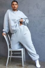 House of CB одећу 68JT1006 облак сиве панталоне за трчање - Image 3