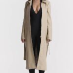 House of CB одећу 68JT1030 ариел беж вегански кожни капут