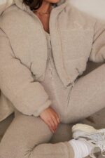House of CB одећу 68JT1033 пасцал опал книт ц облик пуффер јакна - Image 3