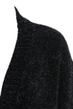 House of CB одећу 68JT1052 целине црни кардиган од женила - Image 7