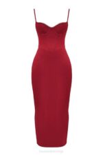 House of CB одећу 68JT117 стефаниа руби корзет макси хаљина - Image 3