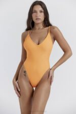 House of CB одећу 68JT1185 родос светло наранџасти једноделни купаћи костим - Image 8