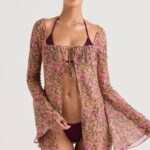 House of CB одећу 68JT1199 прованса маслиново цветно покривање