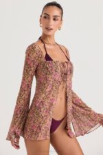 House of CB одећу 68JT1199 прованса маслиново цветно покривање - Image 4