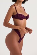 House of CB одећу 68JT1228 атхенс пруне скупио високе ноге бикини доњи део - Image 4