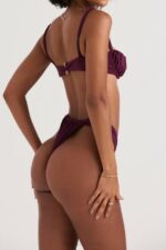 House of CB одећу 68JT1228 атхенс пруне скупио високе ноге бикини доњи део - Image 5