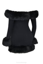 House of CB одећу 68JT128 кеилани црна мини хаљина - Image 5