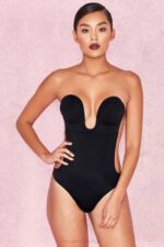 House of CB одећу 68JT1299 самолепљиви боди без леђа - црни - Image 6