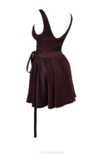 House of CB одећу 68JT143 схиема богата смеђа мини хаљина - Image 7