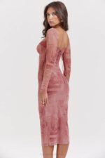 House of CB одећу 68JT151 серапхина розе принт корсет хаљина - Image 20