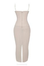 House of CB одећу 68JT153 налини песак макси хаљина - Image 10