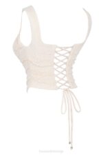House of CB одећу 68JT15 уна винтаге крем чипкани корсет - Image 7