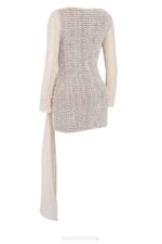 House of CB одећу 68JT175 цармелита природно плетена хаљина са чипком - Image 9
