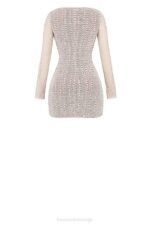 House of CB одећу 68JT175 цармелита природно плетена хаљина са чипком - Image 10