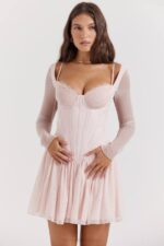 House of CB одећу 68JT182 виви софт бресква корсет мини хаљина - Image 8