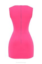 House of CB одећу 68JT186 ениа мини хаљина фуксије са корзетом - Image 7