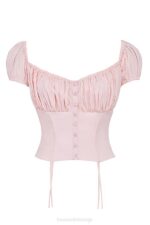 House of CB одећу 68JT19 китти баби розе скупљени врх - Image 12