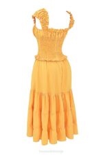House of CB одећу 68JT203 пхедра тангерине схирред сарафан - Image 5