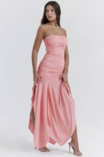 House of CB одећу 68JT209 ивана марелица скупљена асиметрична хаљина - Image 8