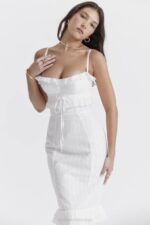 House of CB одећу 68JT228 еве бела бродерие макси хаљина - Image 12