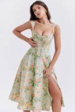House of CB одећу 68JT242 саира лигхт жаде принт миди сундресс - Image 8