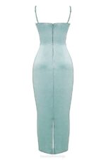 House of CB одећу 68JT254 цостанза лака макси хаљина од жада - Image 6
