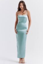 House of CB одећу 68JT254 цостанза лака макси хаљина од жада - Image 7