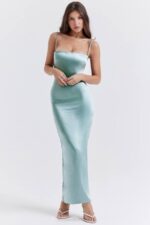 House of CB одећу 68JT254 цостанза лака макси хаљина од жада - Image 8