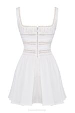 House of CB одећу 68JT267 тифани мини хаљина од беле чипке - Image 8