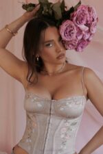 House of CB одећу 68JT26 петунија светло лаванде везени корзет - Image 2