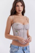 House of CB одећу 68JT26 петунија светло лаванде везени корзет - Image 9