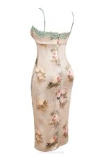 House of CB одећу 68JT278 венус винтаге цветна миди хаљина - Image 8