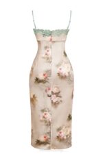 House of CB одећу 68JT278 венус винтаге цветна миди хаљина - Image 9