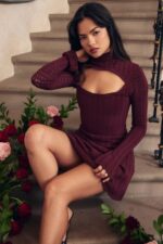House of CB одећу 68JT300 евалина вине плетена корсет хаљина - Image 2