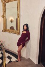 House of CB одећу 68JT300 евалина вине плетена корсет хаљина - Image 3