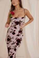 House of CB одећу 68JT305 серена розе деворе макси хаљина - Image 4