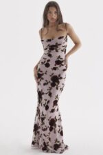 House of CB одећу 68JT305 серена розе деворе макси хаљина - Image 9