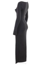 House of CB одећу 68JT313 толани угаљ кашмир плетена макси хаљина - Image 5