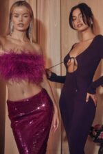 House of CB одећу 68JT318 кеана грапе ребраста плетена макси хаљина - Image 5