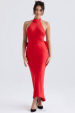House of CB одећу 68JT349 илариа црвена хаљина са машном - Image 13