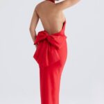 House of CB одећу 68JT349 илариа црвена хаљина са машном