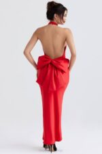 House of CB одећу 68JT349 илариа црвена хаљина са машном - Image 17