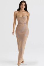 House of CB одећу 68JT365 габриелле иридесцент цафе ау лаит макси хаљина - Image 2