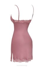 House of CB одећу 68JT369 ниа росе хаљина од сатена и чипке - Image 4