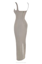 House of CB одећу 68JT371 реа смоке бодицон макси хаљина - Image 5