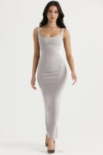 House of CB одећу 68JT371 реа смоке бодицон макси хаљина - Image 7