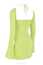 House of CB одећу 68JT413 беба мини хаљина од шифона са халтером - Image 4