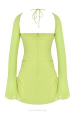 House of CB одећу 68JT413 беба мини хаљина од шифона са халтером - Image 5